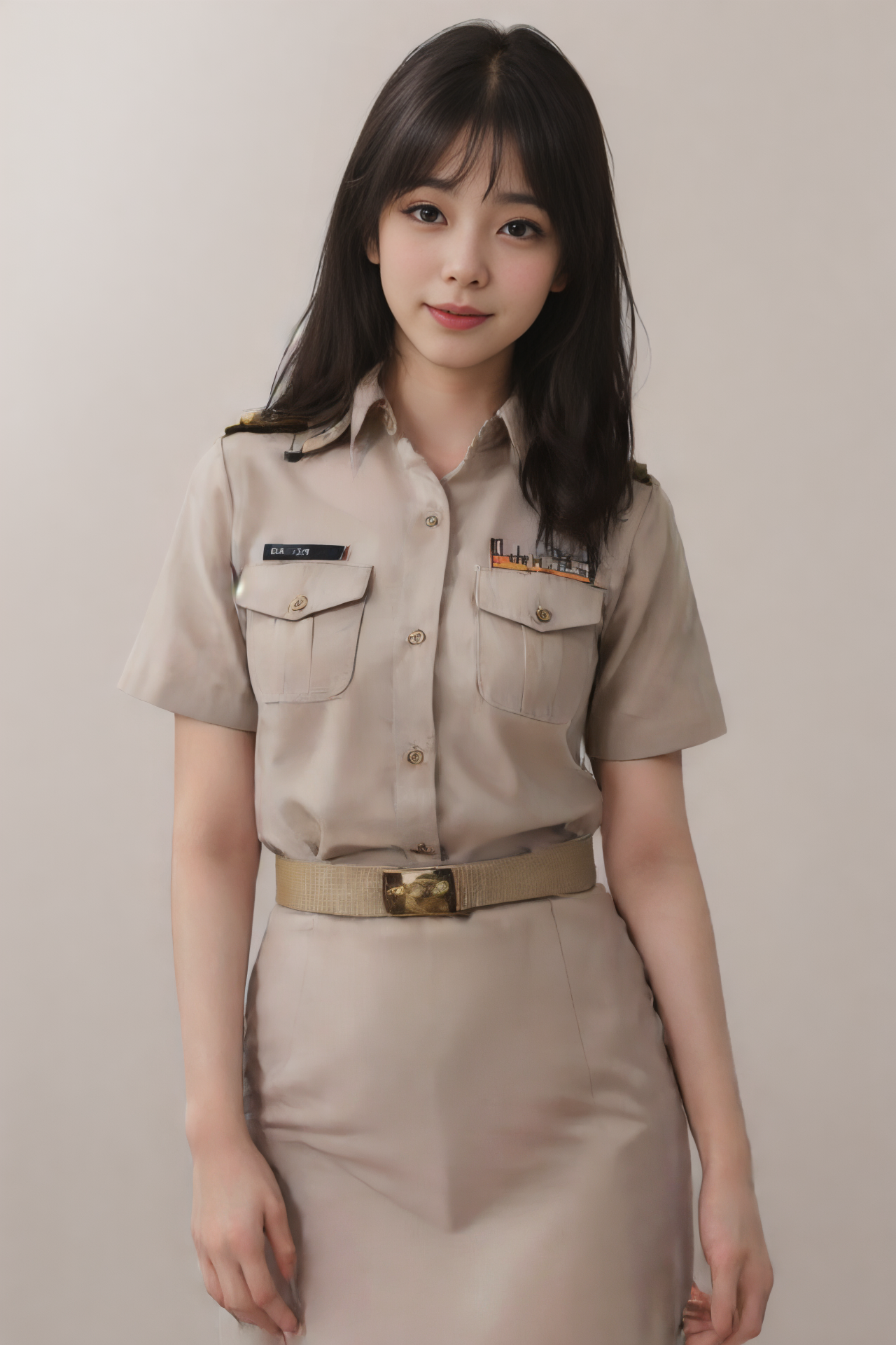 photo of middle aged asian woman in Thai teacher uniform, generative AI  26294520 Stock Photo at Vecteezy